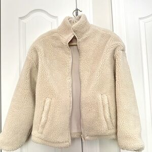 ALO Yoga Cream Teddy Jacket